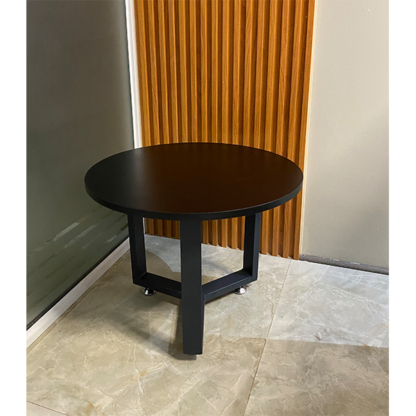 Dove Round Coffee Table with Metal Frame thumbnail 2