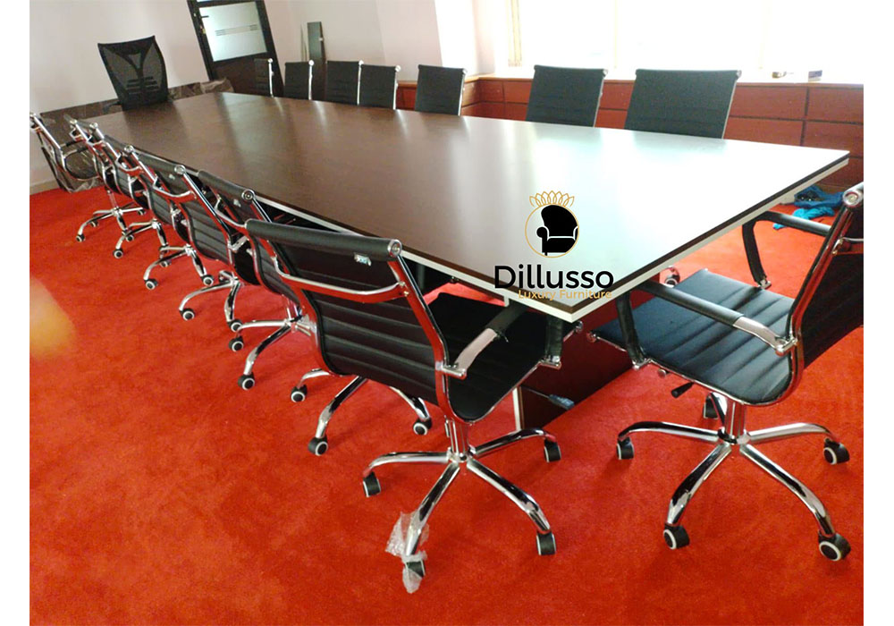 Dium 4814-16 Pax Conference Table  4800 x 1200 x 745Hmm ,36mm top with Tower Legs thumbnail 2