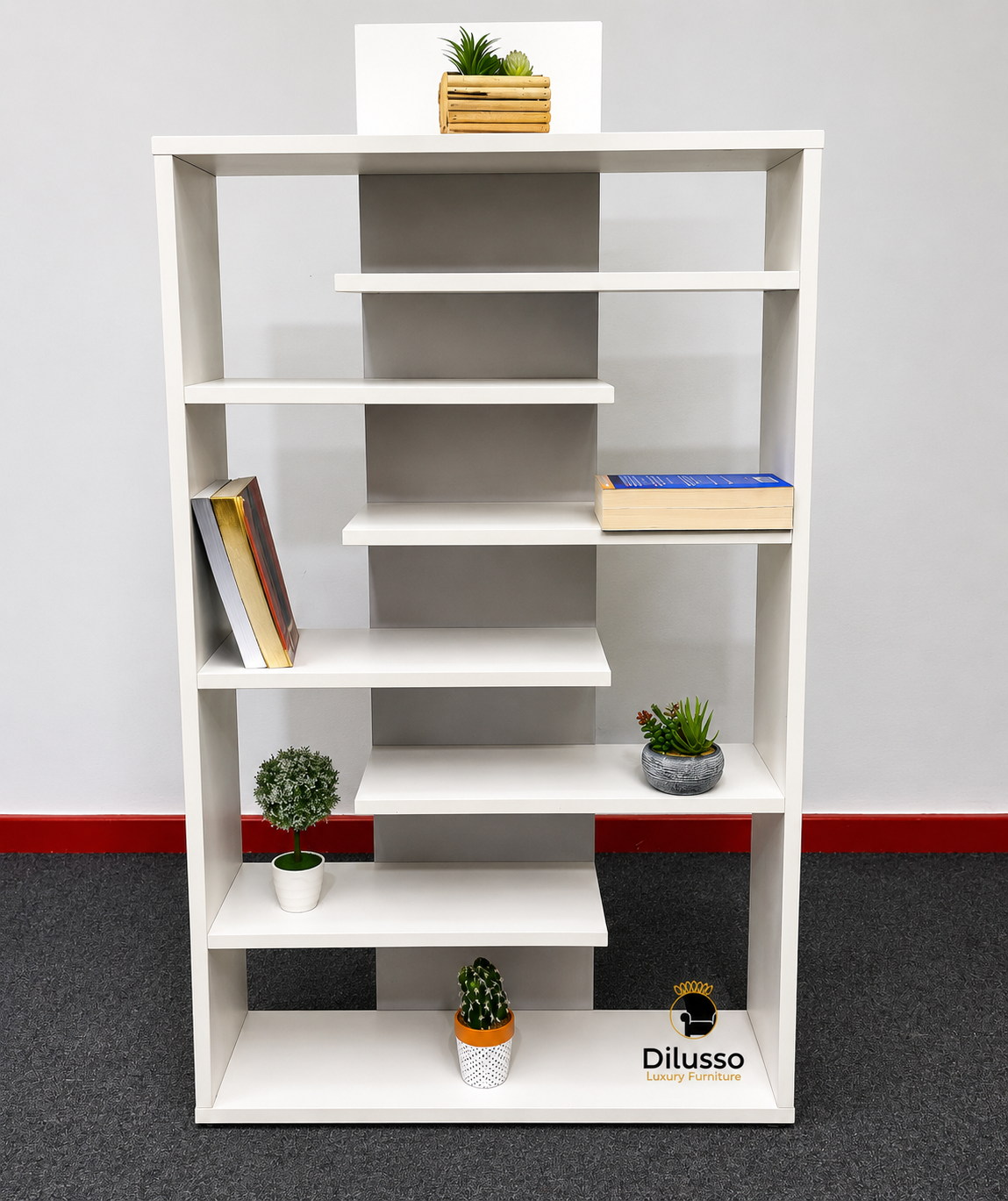 BS-03 modern minimalist bookshelf -perfect for organizing books, décor, and adding a stylish touch to your home /office. thumbnail 2