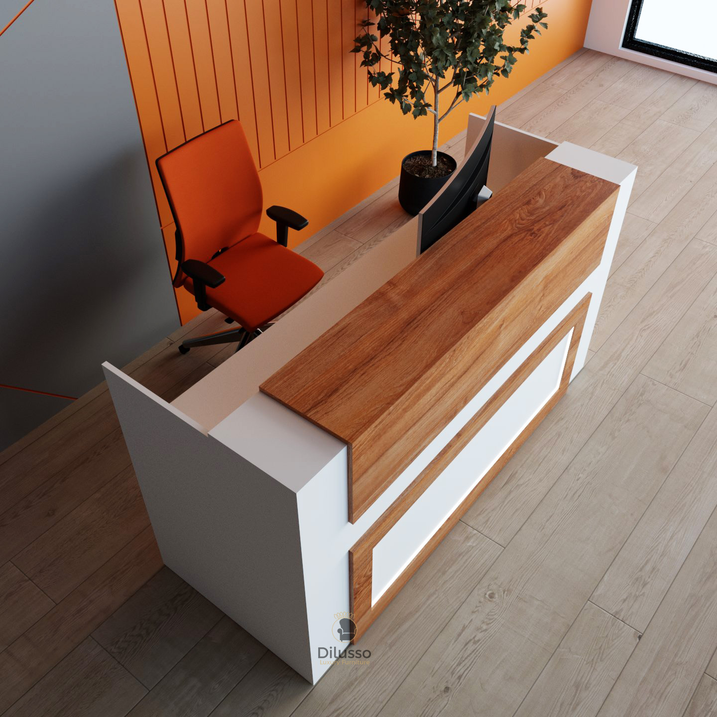 Swil Reception Desk 2000 x 750 x 745H mm thumbnail 2