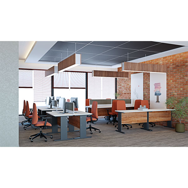 M2412 4-Way Cluster Workstation | Modern Office Desks Nairobi - Modern Workstation in Nairobi, Kenya