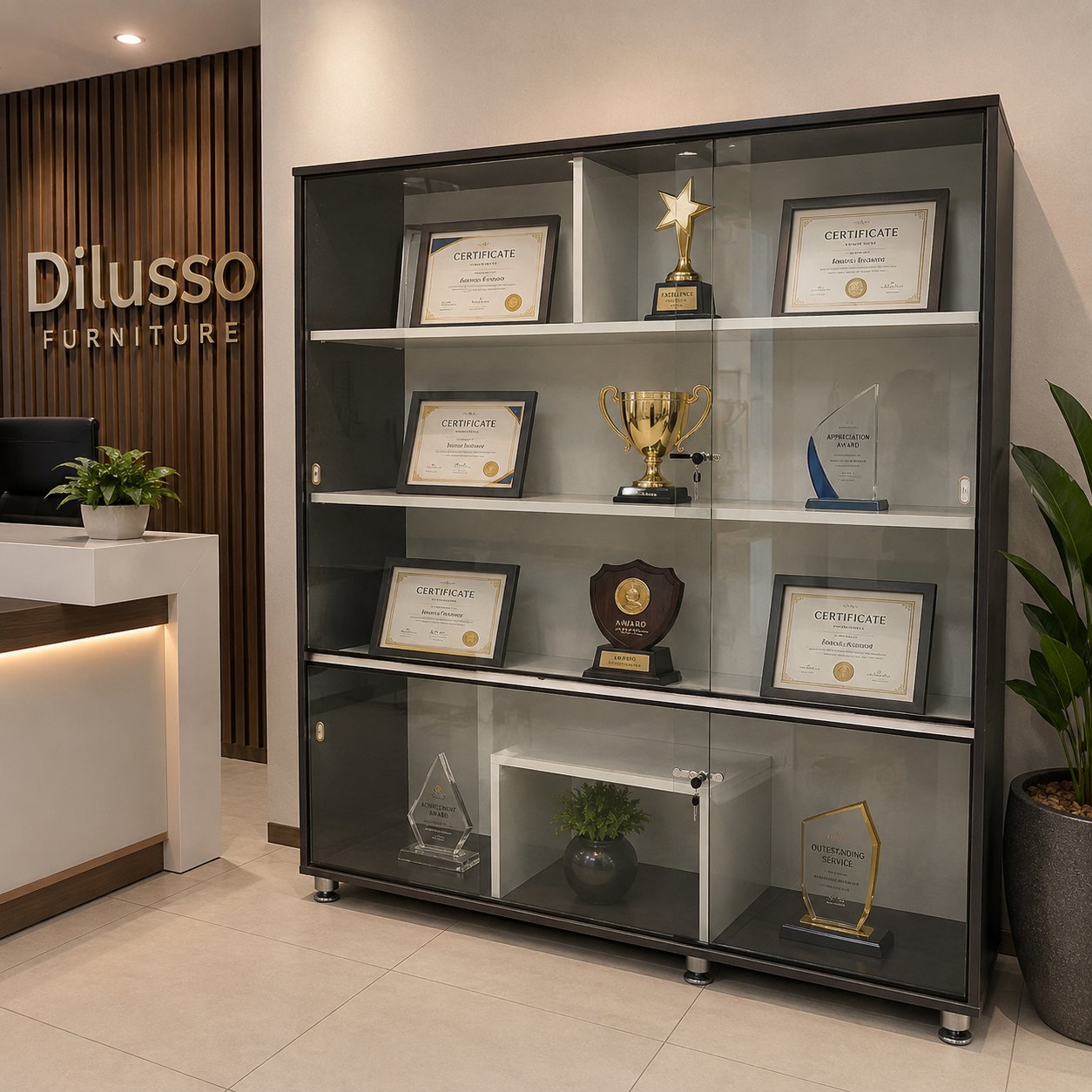 Display Cabinet  - Glass Swing Door -1200 x 350 x 1300H mm - Modern Filling Cabinets in Nairobi, Kenya
