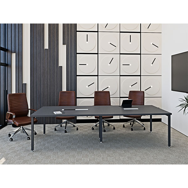 PALA1812-6 Pax BoardroomTable 1800 x 1200 x 745H mm,36mm Top with Metal Frame - Modern Boardroom in Nairobi, Kenya
