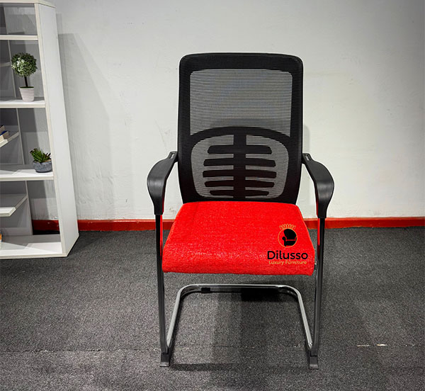 Vex-L -Visitors Mesh Chair -Red - Modern Visitor Low back Chair in Nairobi, Kenya